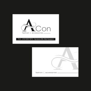 Σχεδιασμός Επαγγελματικής Κάρτας Acon 962-artgrafics.gr